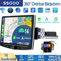 360° Drehbar Bildschirm 1 DIN 10"Android14  64G Autoradio GPS Navi WIFI  CARPLAY