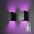 2x RGB Wandlampe Cube Würfel LED Wand Leuchte Lampe Up Down Flur Innen Zimme 5W