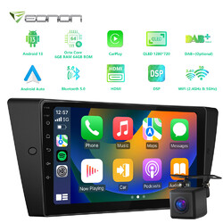 CAM+QLED Touchscreen Autoradio Android 13 8Kern GPS Navi WiFi 4G LTE BMW E90-E93