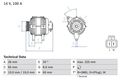 BOSCH Lichtmaschine Generator Lima 0 986 043 981 +69.69€ Pfand für OPEL ASTRA CC