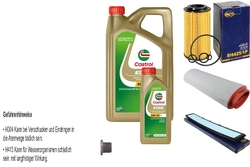 SCT Inspektionspaket 6 L Castrol EDGE Titanium 5W-30 LL für BMW 3er E46 320d