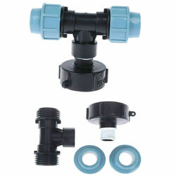 IBC Adapter Verbindungsset Für 2 Tank Regenwassertanks Nebeneinander Wassertanks