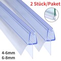 2X Duschdichtung Wasserabweiser Ersatzdichtung Duschtürdichtung 4-8mm 80-100cm