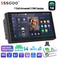 2 DIN 8 Core 6+128G 7" Android 14 Carpaly Autoradio GPS WIFI AM Bluetooth Kamera
