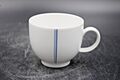 Seltmann Weiden Lido weiß mit blauen Streifen Kaffeetasse Tasse Porzellan H 6,5