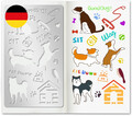 ORIGACH 10 x 17 cm Metall Hund Schablone Haustier Hundehaus Malerei Pyrographie 