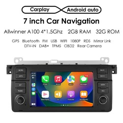 7" Carplay Android13 für BMW 3er E46 1998-2006 Autoradio Stereo GPS Navi WIFI BT