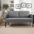 2 Sitzer Couch gepolsterter Sessel Loungesofa Polstersofa Loveseat Metallrahmen