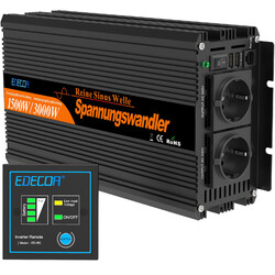 EDECOA Reiner Sinus Spannungswandler 12V 230V Wechselrichter 1500W/2500W/3500W