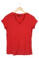 COMMA T-Shirt Damen Gr. 36 Rot Kurzarm V-Ausschnitt Basic