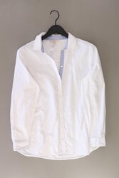 ✨ Esprit Langarmbluse Regular Bluse für Damen Gr. 38, M weiß aus Baumwolle ✨