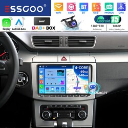 DAB Carplay Android 15 Autoradio GPS KAM Für VW GOLF 5 6 Touran Tiguan EOS Jetta