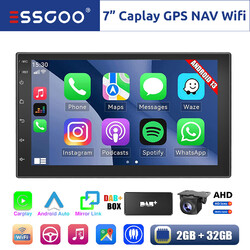 7" 2 DIN DAB+ Carplay Autoradio Android 13 Auto 2+32G GPS NAV WiFi Bluetooth Kam