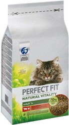 6 kg PERFECT FIT Natural Vitality Trockenfutter mit Rind und Huhn adulte Katzen