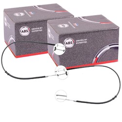 2x A.B.S. HANDBREMSSEILE HINTEN passend für FIAT GRANDE PUNTO TROMMELBREMSE LINK