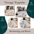Teppich Wohnzimmer Kurzflor Abstrakt Design Vintage Marmor Optik Wohnteppich