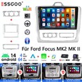 DAB+ Android Autoradio 4+64GB Apple Carplay Für Ford Focus II MK2 2004-2011 Navi