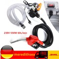 Dieselpumpe Selbstansaugend Zapfpistole Promote Ölpumpe Tankstelle 60L/min 230V