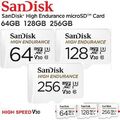 Sandisk Micro SD Karte 64 128 256GB High Endurance XC 4K U3 Class 10 - Dash Cam