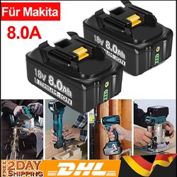 2X 18V/8,0Ah für Makita Akku BL1860B- 2er Set - 197422-4 BL1850 BL1830 B DE
