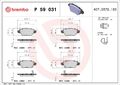 BREMBO P 59 031 Bremsbelagsatz, Scheibenbremse für CHEVROLET OPEL