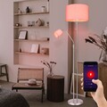 Stehleuchte Standlampe Leseleuchte beweglich Textil Smart RGB LED Google Alexa
