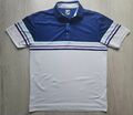 Footjoy Polo Shirt Herren Gr. M L Weiß Blau Athletic Fit 