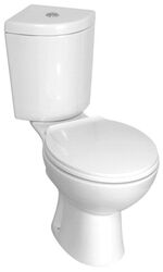 Design Eck Toilette WC Stand komplett Set mit Spülkasten KERAMIK Eck Mit Deckel