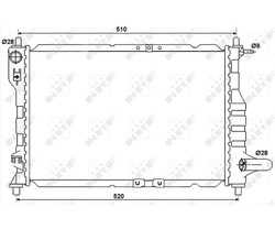 Kühler, Motorkühlung NRF 53068 für Chevrolet Matiz Spark