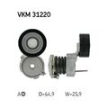 Spannrolle, Keilrippenriemen SKF VKM 31220 für AUDI SEAT SKODA VW, links