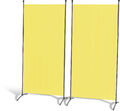 2 Stück Stellwand 85x180cm Gelb  Paravent Raumteiler Trennwand  Sichtschutz