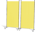2 Stück Stellwand 85x180cm Gelb  Paravent Raumteiler Trennwand  Sichtschutz