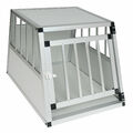 EUGAD Alu Hundetransportbox Hundebox Reisebox Autobox 54 x 69 x 51 cm XL Silber