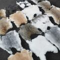 NEUE Kaninchenfelle in natürlichen Farben Hasenfelle Kaninchen Hase Fell B-Ware