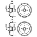 2X BOSCH BREMSTROMMELN 200mm HINTEN PASSEND FÜR CHEVROLET CORSA OPEL CORSA