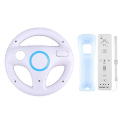 2 in 1 Remote Motion Plus Controller ➕ Wii Wheel Lenkrad für Nintendo Wii (NEU)