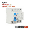 FI Fehlerstromschutzschalter RCD Typ B 40A 63A Wallbox E-Auto Allstromsensitiv