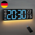 Maxstar 16" Große Digitale Wanduhr Mit 8 RGB LED Display Und Fernbedienung,Laute