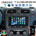6+128GB Für VW Golf 5 6 Polo 6R Touran Skoda Android 14 Autoradio GPS Navi +KAM