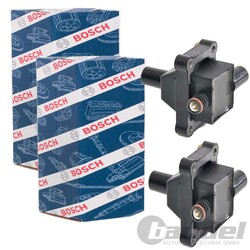 2x BOSCH ZÜNDSPULE ZÜNDMODUL passend für MERCEDES CLK SLK C/E KLASSE W210 W202