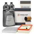 HIRSCHER Filterset + 9L ORIGINAL 0W30 Motoröl für AUDI Q7 4LB 3.0 TDI 204-245 PS
