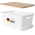 Novaliv Aufbewahrungsbox 1x Aufbewahrungsbox, 1x Holzdeckel