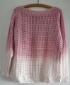 Street One, Strickpullover Damen, Rosa/weiß, Langarm, Gr. 38, Neuwertig UVP 60€