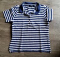 Jette ♥️ Damen Poloshirt Gr. 36 blau weiß gestreift