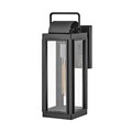 Wandleuchte außen Schwarz Aluminium Glas IP44 H: 41,3 cm eckig Außenlampe Wand