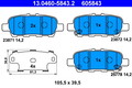 ATE 13.0460-5843.2 Bremsbelagsatz, Scheibenbremse für INFINITI,NISSAN,RENAULT,SU