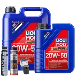 Motoröl 20W50 LIQUI MOLY Touring High Tech 6L+MAHLE Ölfilter +Spülung +Cera Tec