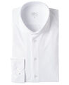 Langarmhemd Slim Fit Jersey weiss Haikragen Gr. S - 3XL IOS Flexi Stretch