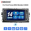7 Zoll Carplay Autoradio Android 15 64G GPS RDS Für Ford Focus MK2 Mondeo 4 Kuga