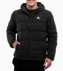 HG8751 Adidas Helionic Hooded Down Herren Daunenjacke Schwarz leichte Jacke